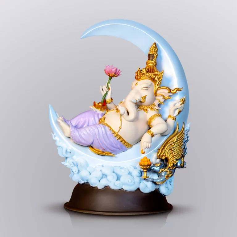 พระพิฆเนศ เพ้นกายเสมือนจริง เนื้อทองทิพย์ · 7 นิ้ว - Highness Amulet