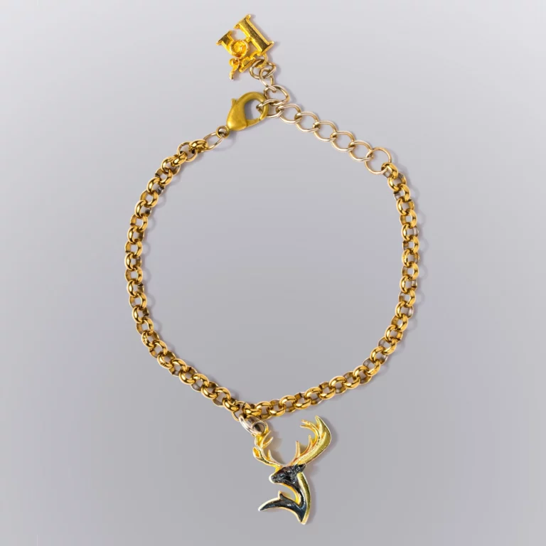 โซ่ข้อมือ กวางเหลียวหลัง เนื้อทองเหลือง - Highness Amulet